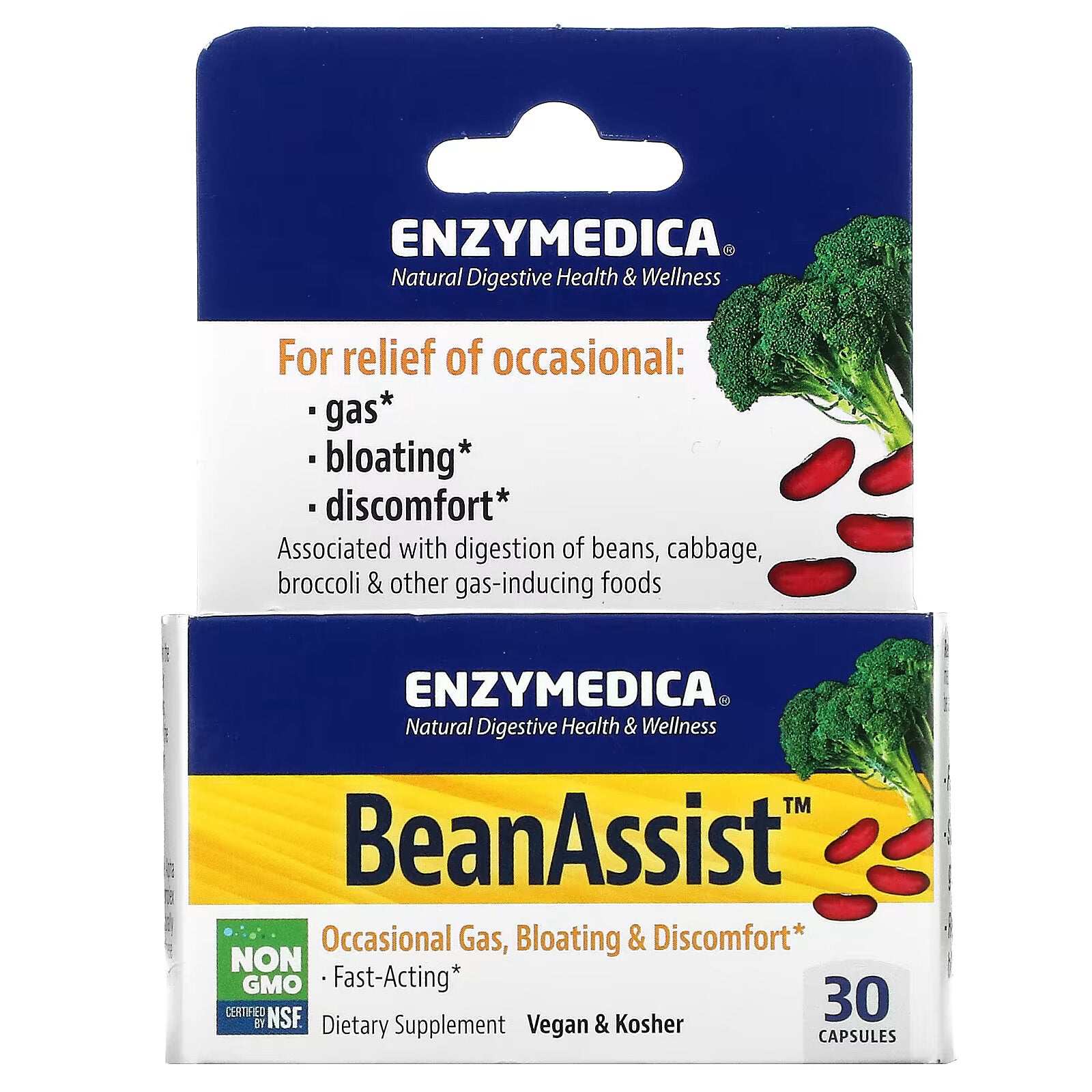 Enzymedica, BeanAssist, 30 capsules