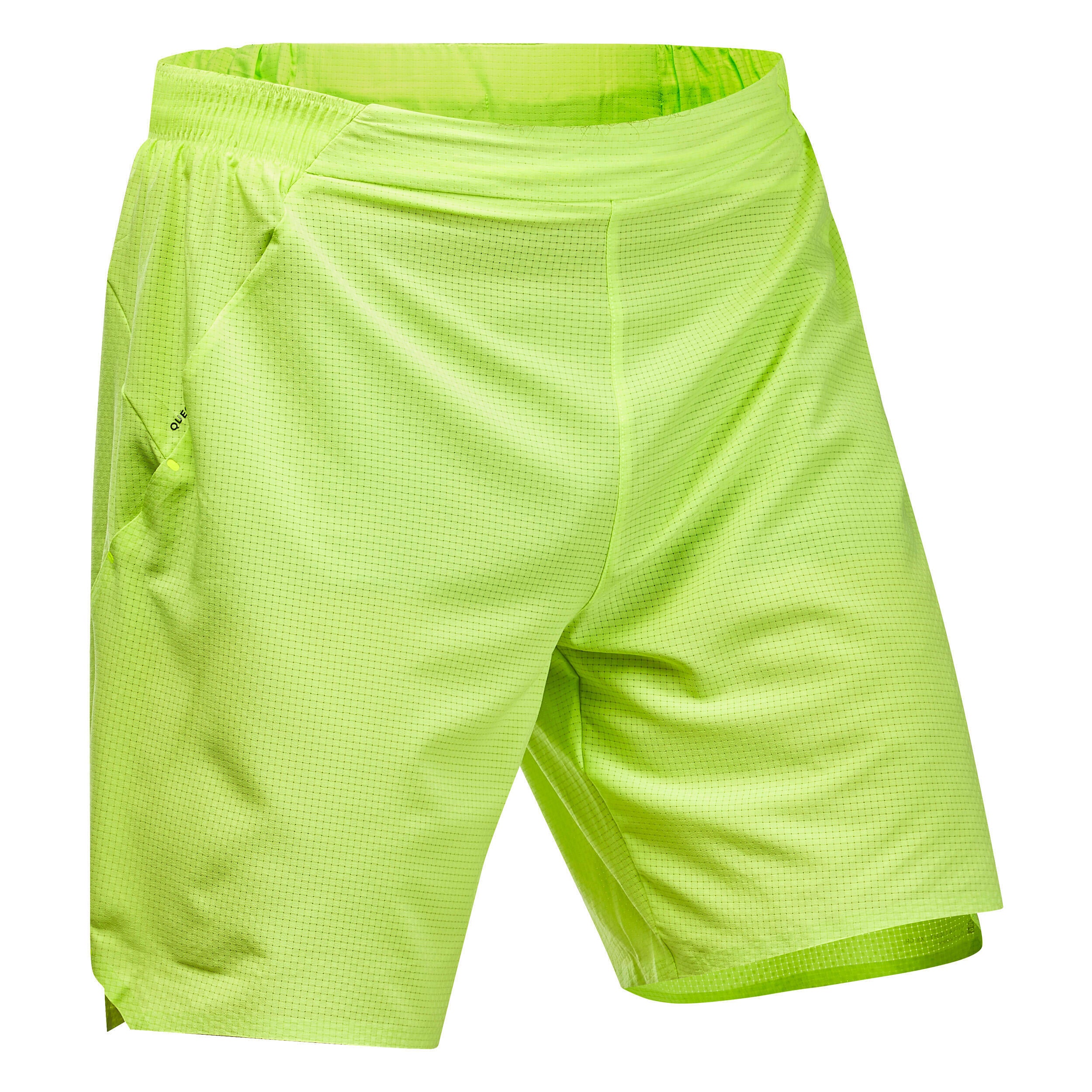 Ultralight men's hiking shorts Quechua FH900 Speed Hiking, light green