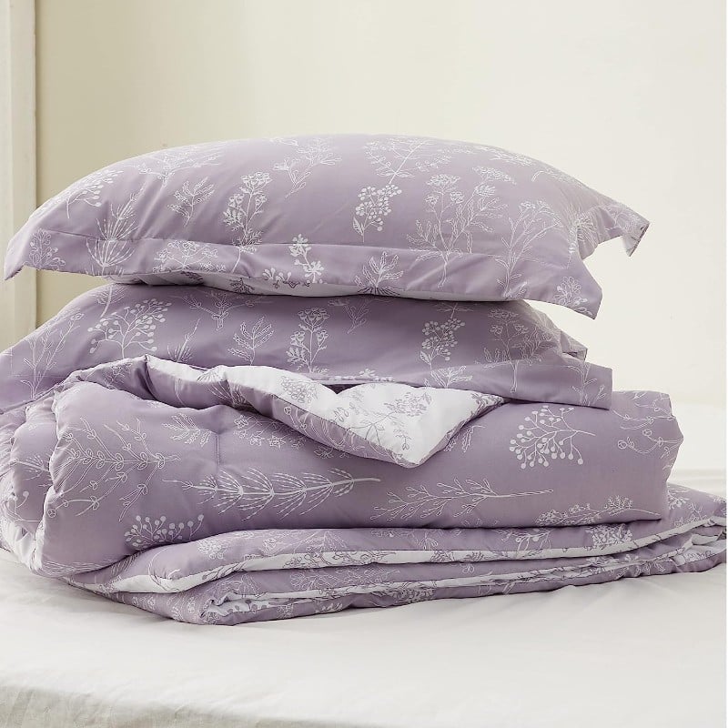 Bedsure Queen 3 Piece Bedding Set, Lilac