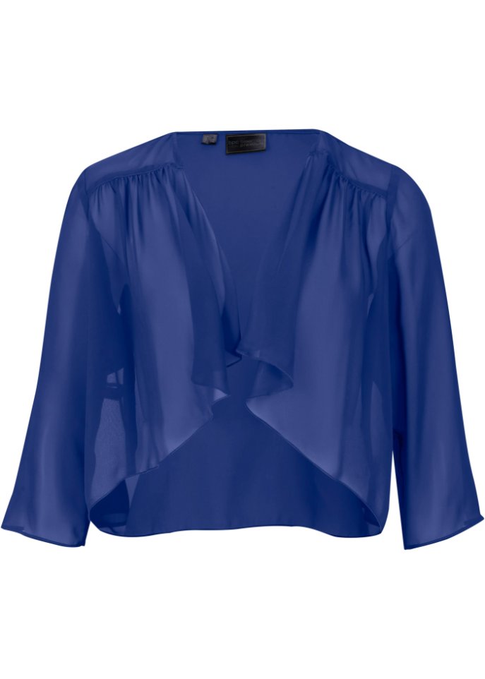 Bpc Selection Recycled Polyester Chiffon Bolero, Blue