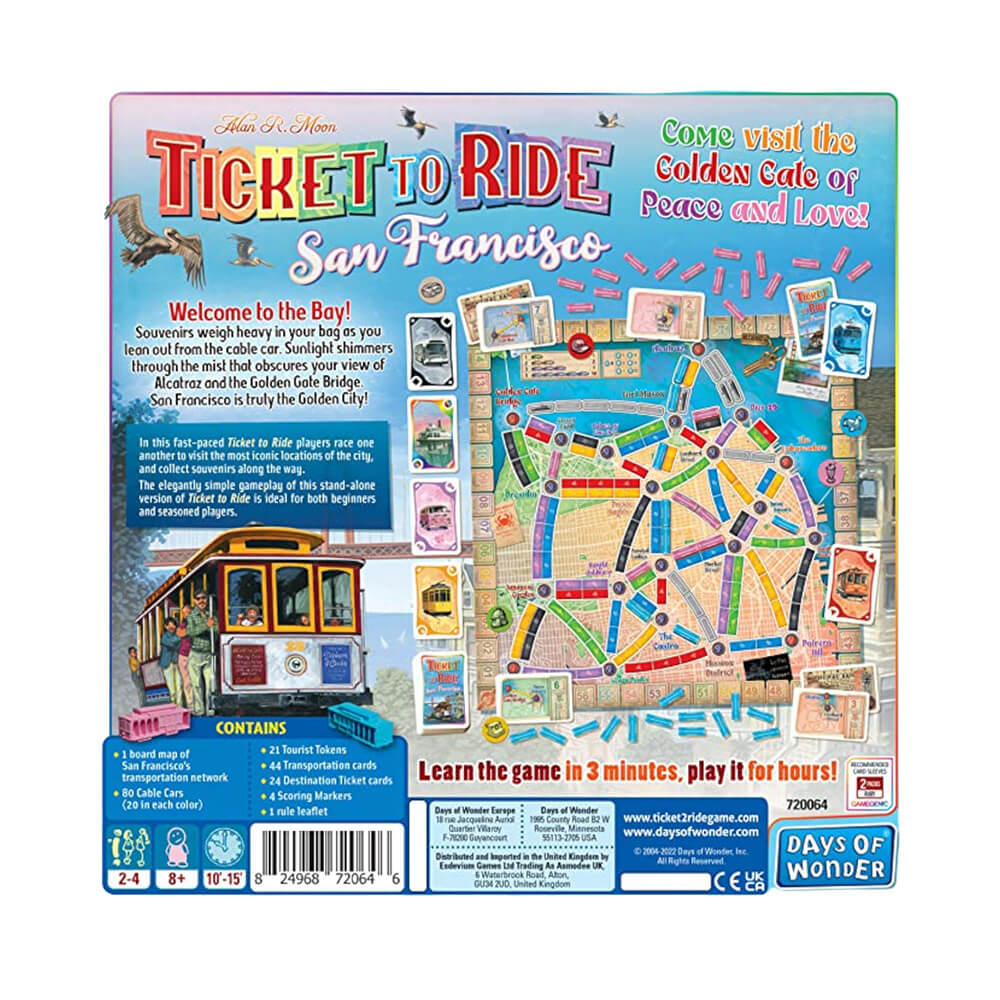 لعبة الطاولة Days of Wonder: Ticket to Ride San Francisco