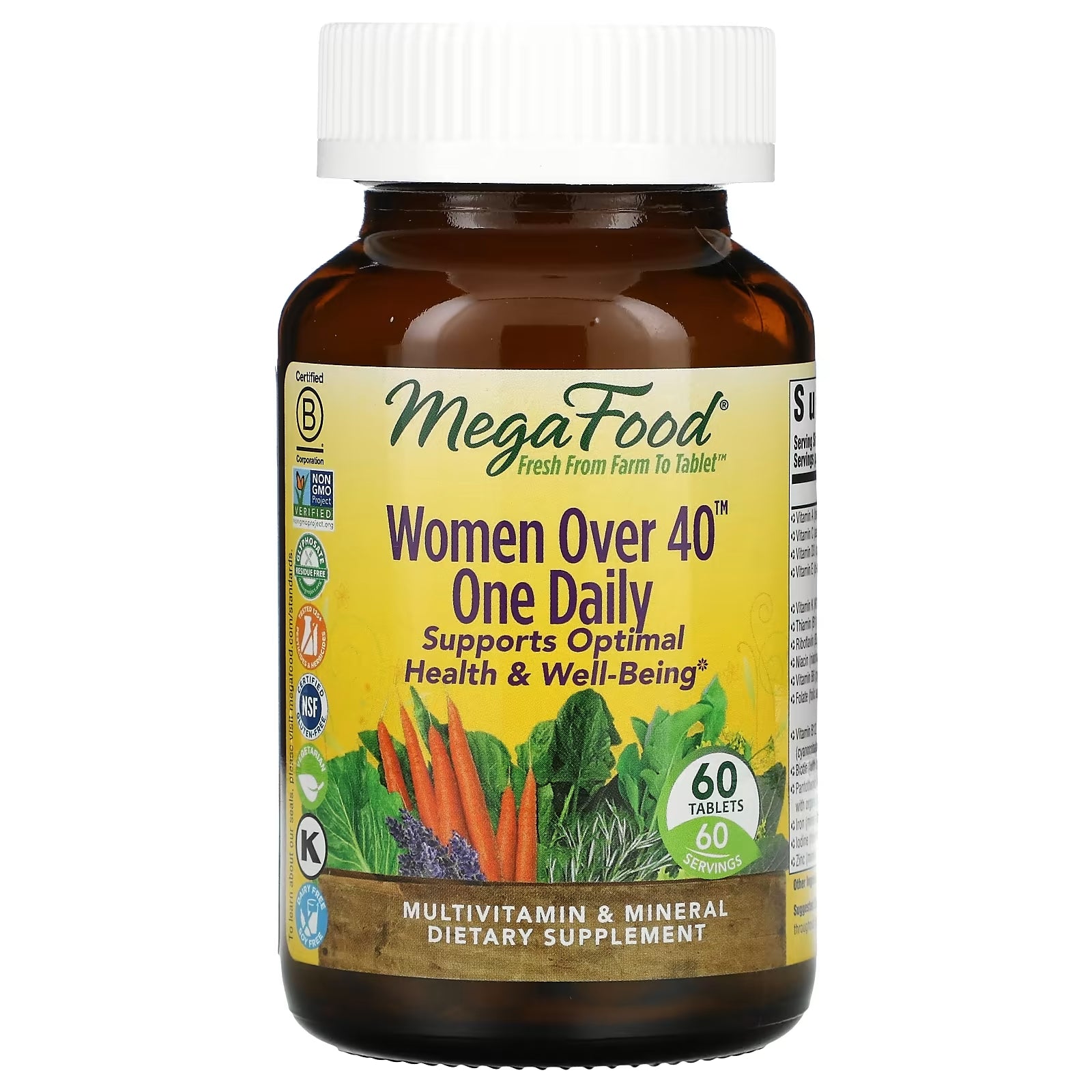 Multivitamins for Women Over 40 MegaFood, 60 tablets