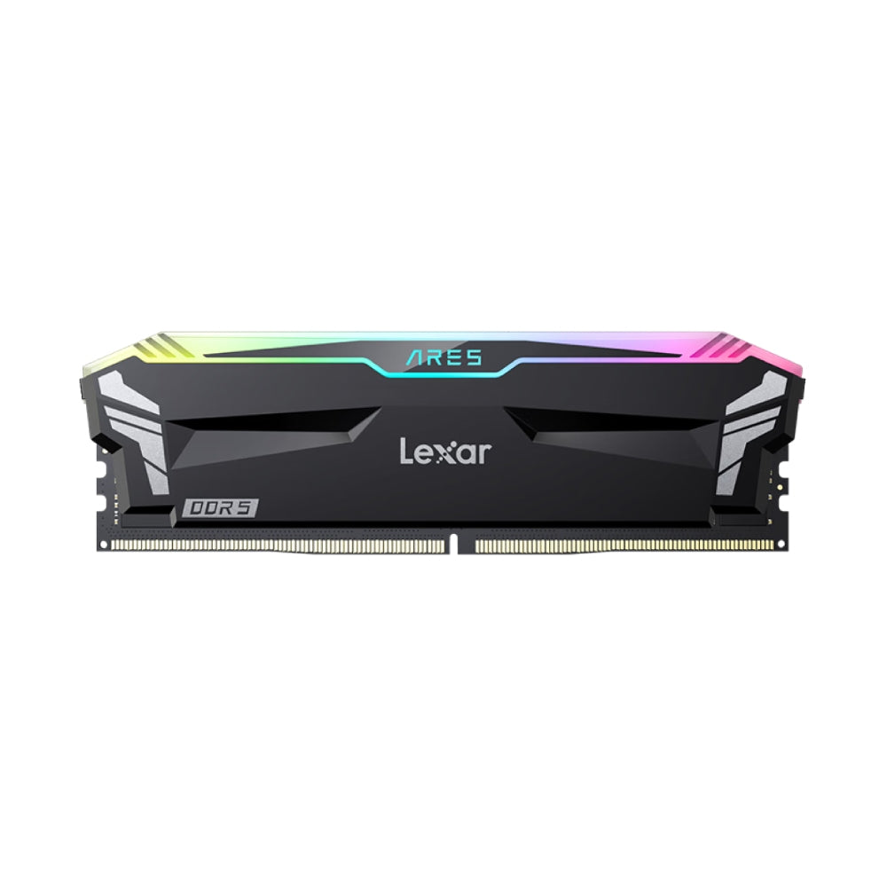 ذاكرة وصول عشوائي Lexar Ares RGB، سعة 32 جيجابايت DDR5 (16 جيجابايت × 2)، 6400 ميجاهرتز، CL32، أسود