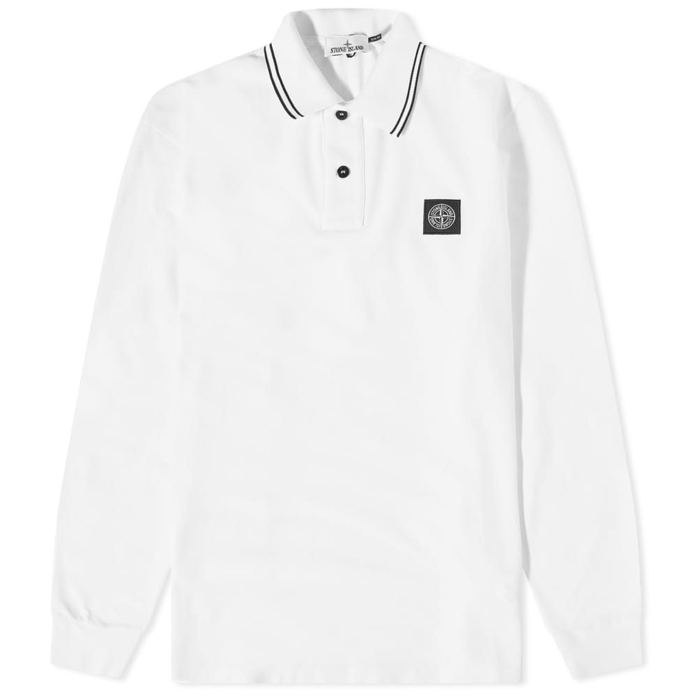 Stone Island Long Sleeve Patch Polo T-Shirt