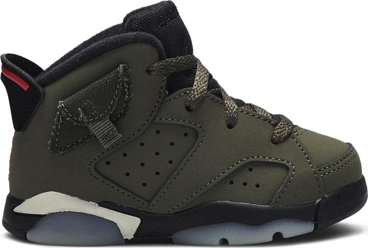 حذاء رياضي Travis Scott x Air Jordan 6 Retro TD Olive باللون الأخضر