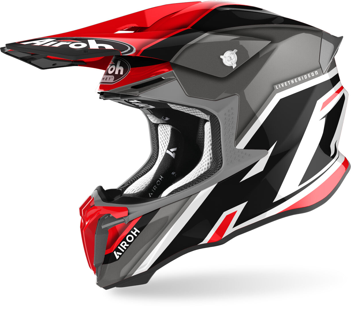 Airoh Twist 2.0 Shaken Motocross Helmet, Red