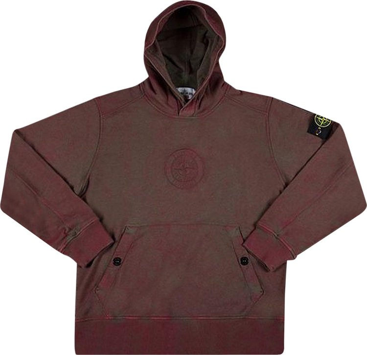 Supreme x Stone Island Hooded Sweatshirt 'Red', red