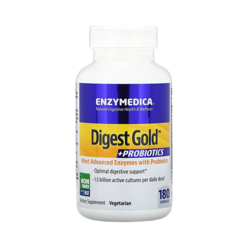 Enzymes Digest Gold with probiotics 180 capsules, Enzymedica