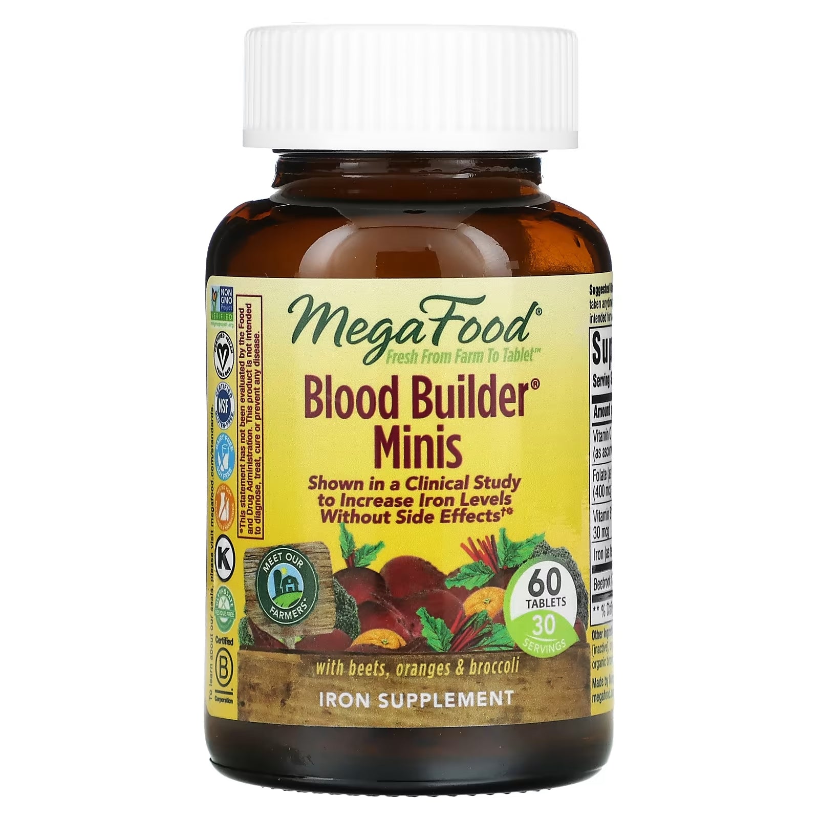 مكمل غذائي MegaFood Blood Builder، 60 قرصًا