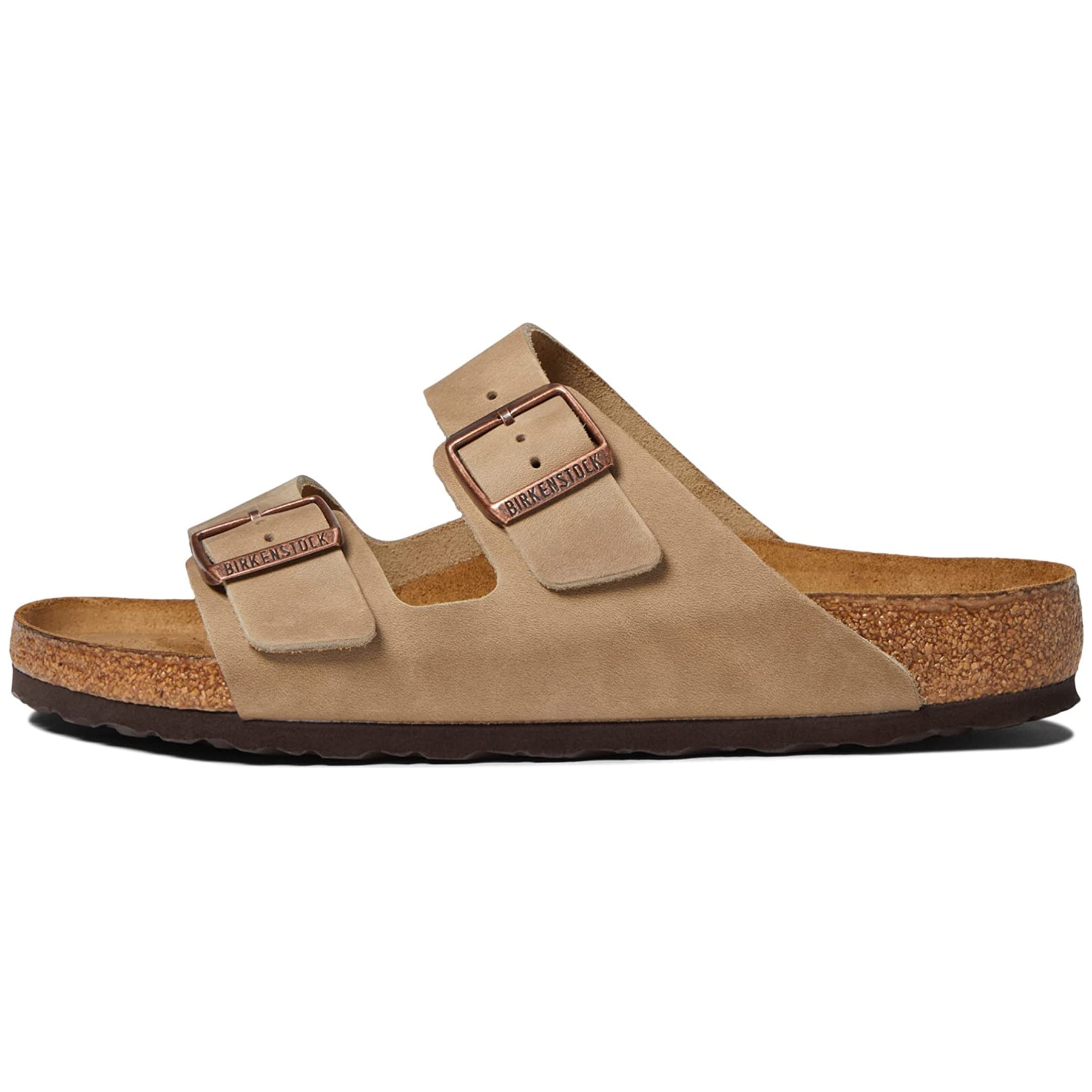 Sandals Arizona Soft Footbed - Leather (Unisex) Birkenstock, tobacco