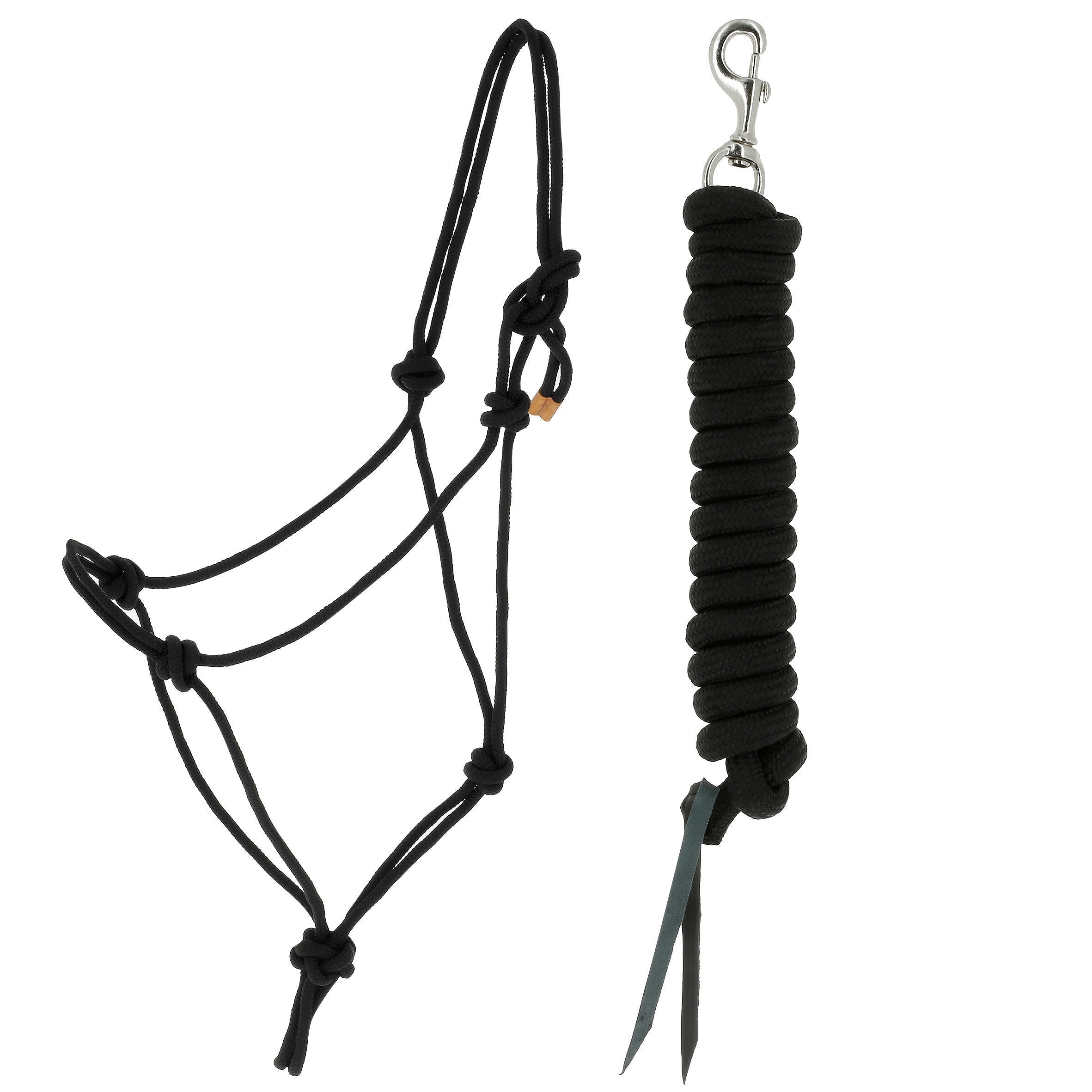 Fouganza rope halter Fouganza halter and lead rope pony horse, black