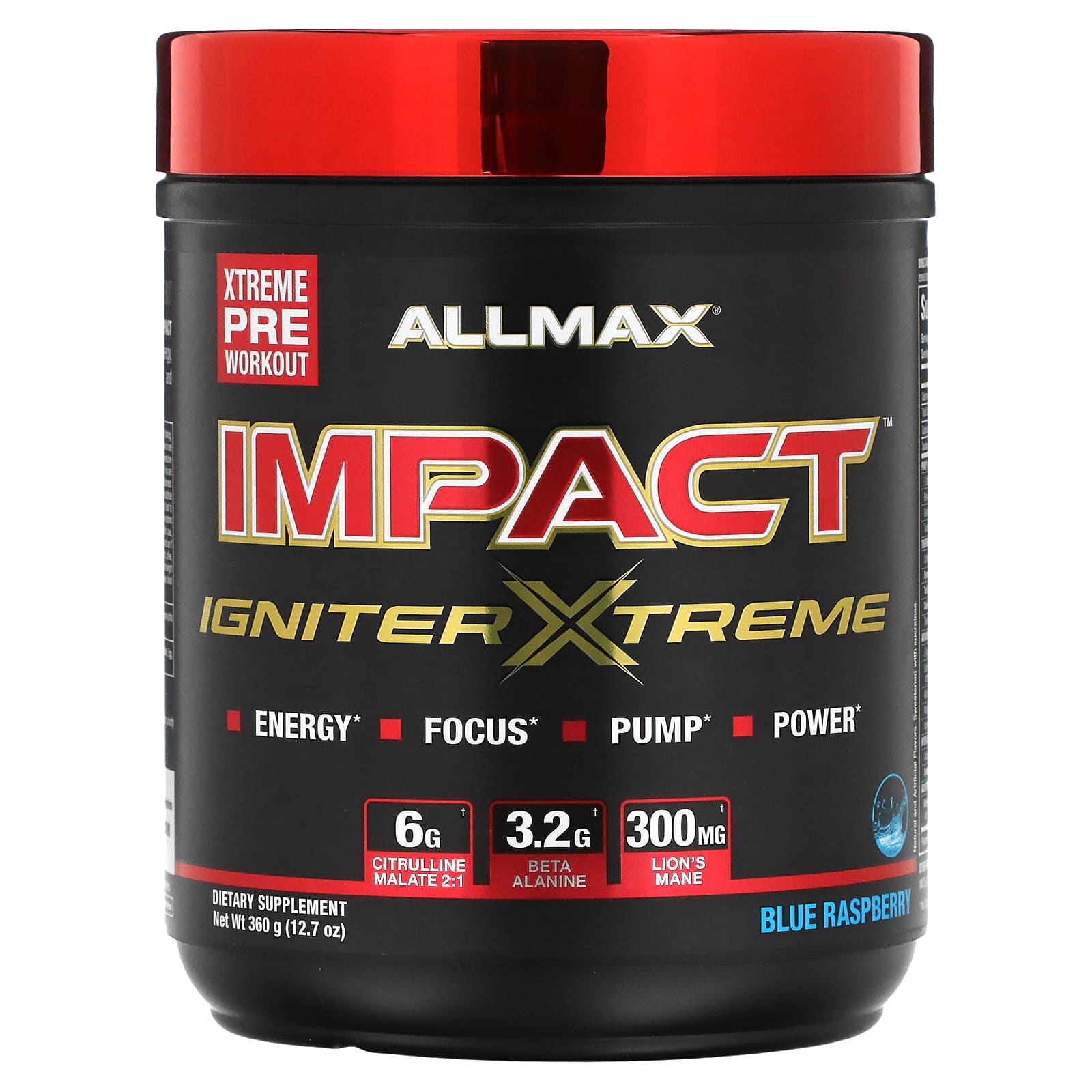 مجمع ما قبل التمرين ALLMAX، التوت الأزرق، 360 جرام