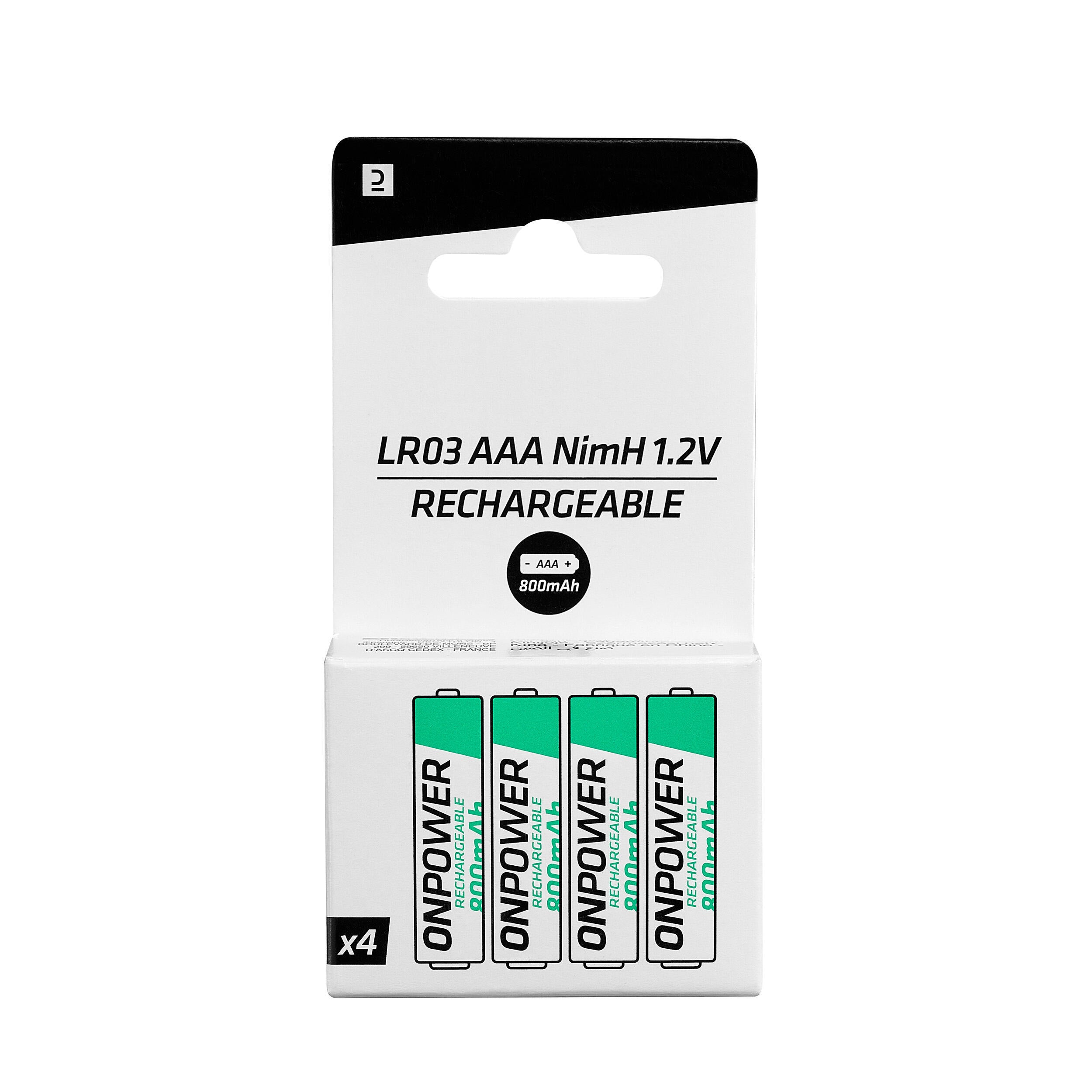 Batteries Forclaz AAA NimH 800 mAh, 4 pcs, silver