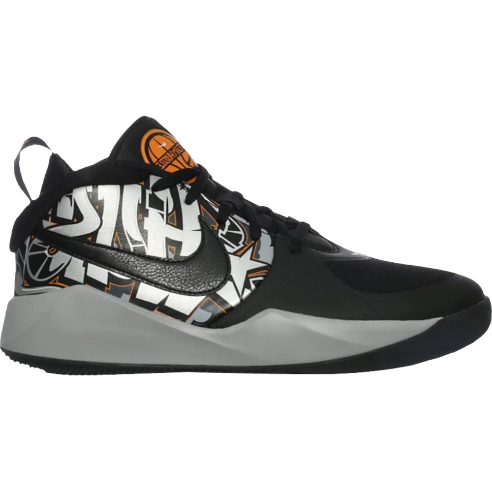 Nike Team Hustle D9 GS Graffiti sneakers, black/multicolor