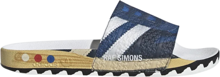 Adidas Raf Simons x LA Adilette Slides 'Trompe L'oeil' Sandals, Blue