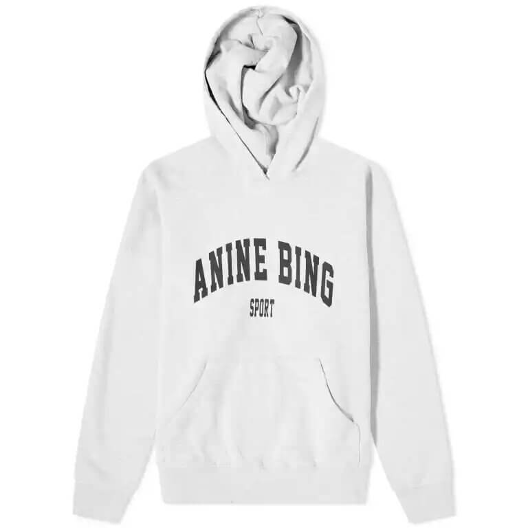 Anine Bing Harvey Crew Sweatshirt, gray melange