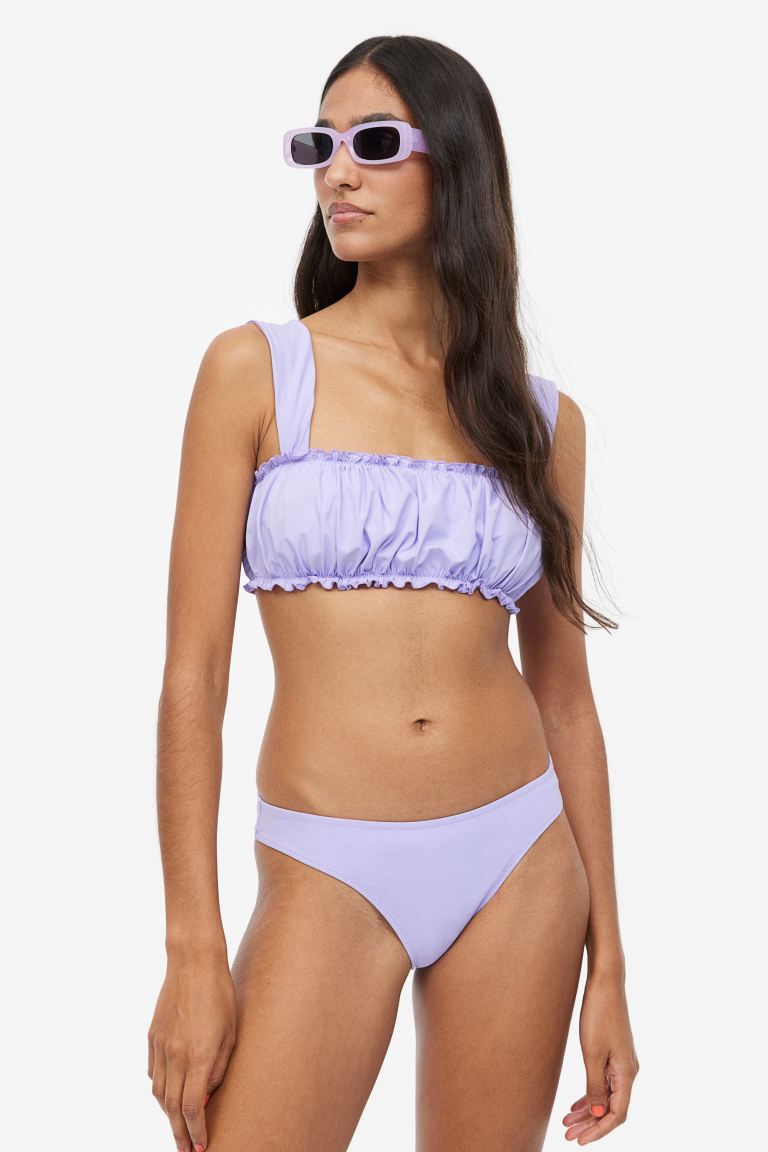 Soft bandeau bikini top H&M, lilac