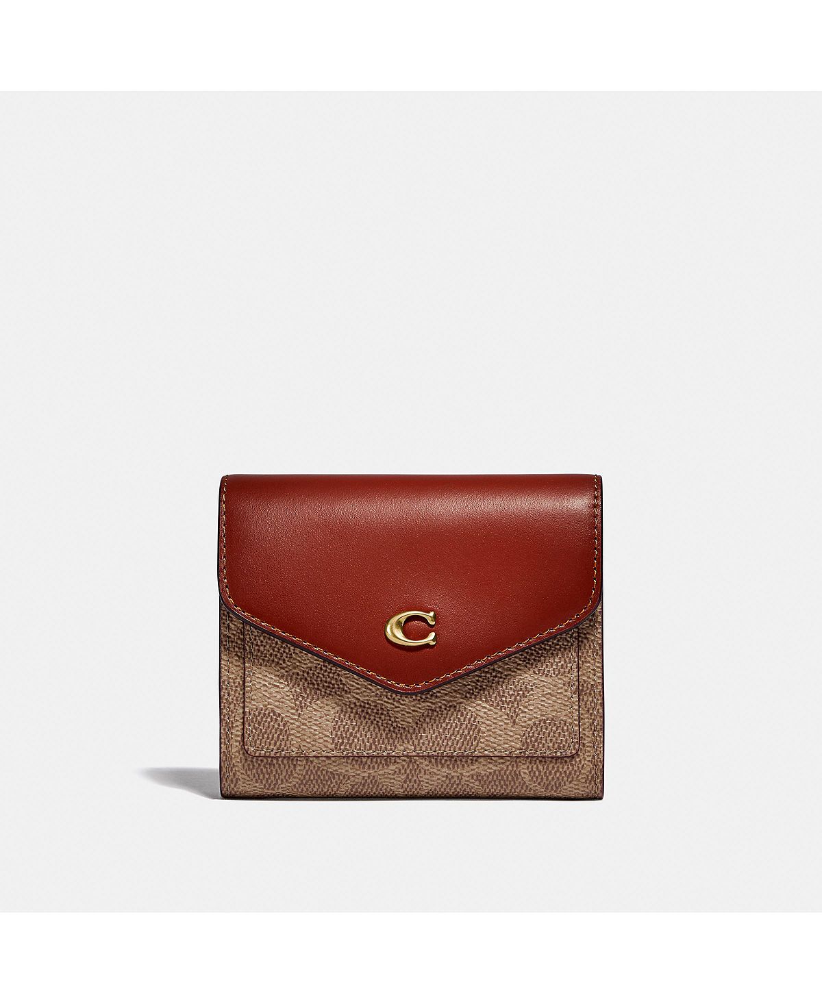 Wyn Small Leather Wallet in Signature Canvas Color Block COACH Multi