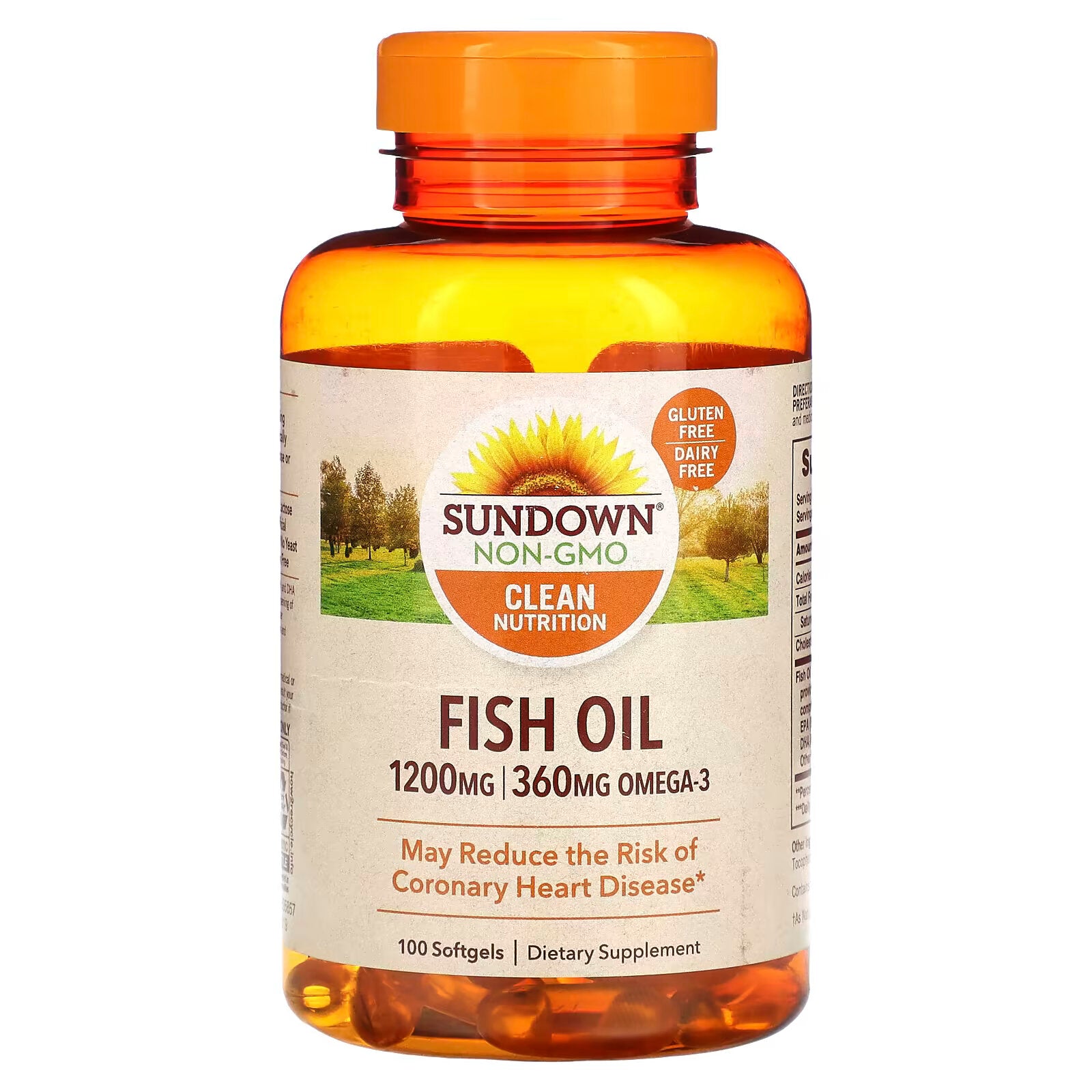 Sundown Naturals, Fish Oil, 1200 mg, 100 Softgels