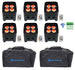 (6) Rockville BEST PAR 50 Rechargeable Par Wash Wireless DMX+RGBWA+UV+bag (6) BEST PAR 50+(2) RLB80