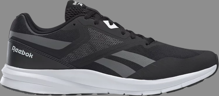 حذاء رياضي Runner 4 'core black pure grey' من Reebok، باللون الأسود