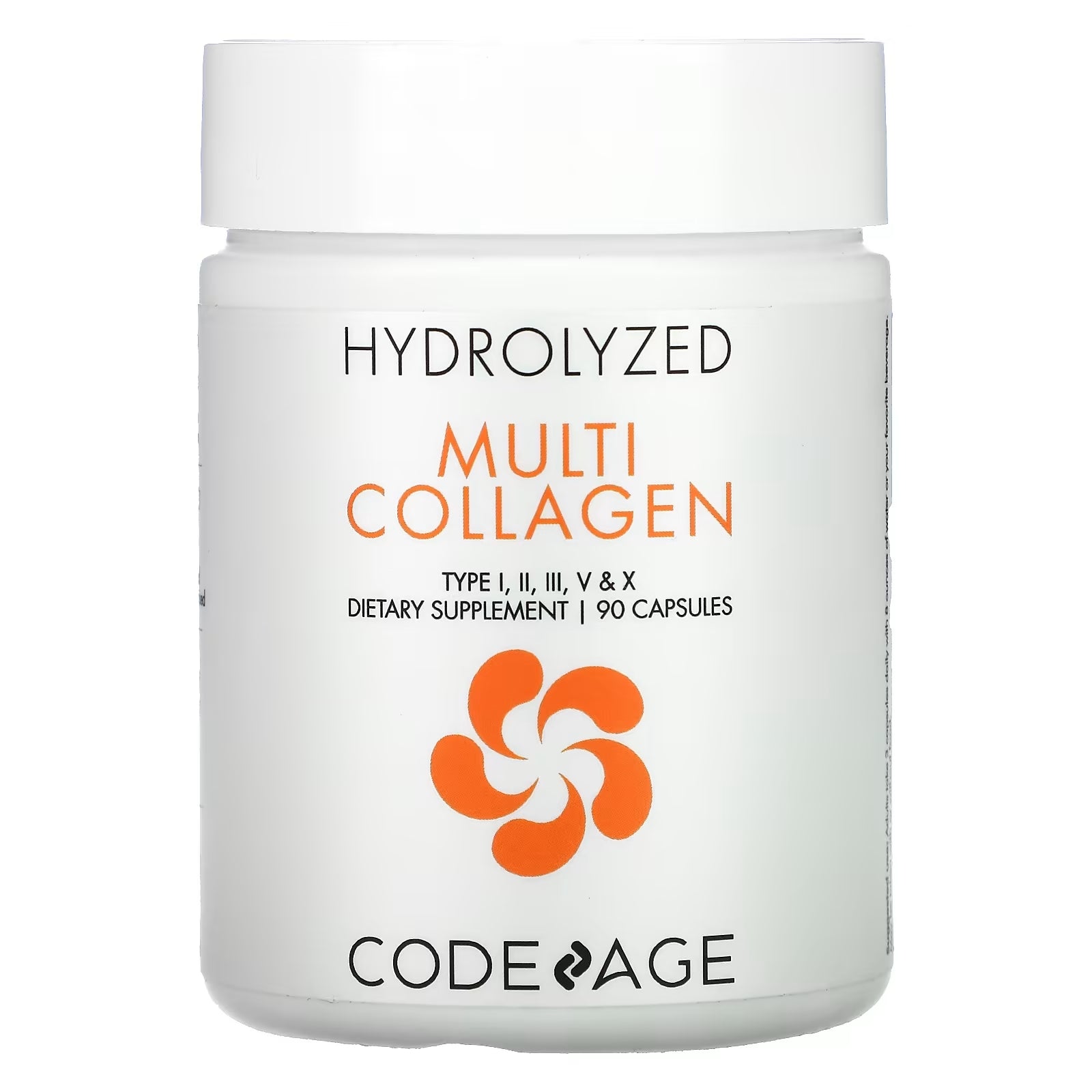 Codeage Hydrolyzed Multi Collagen Type I II III V X, 90 Capsules