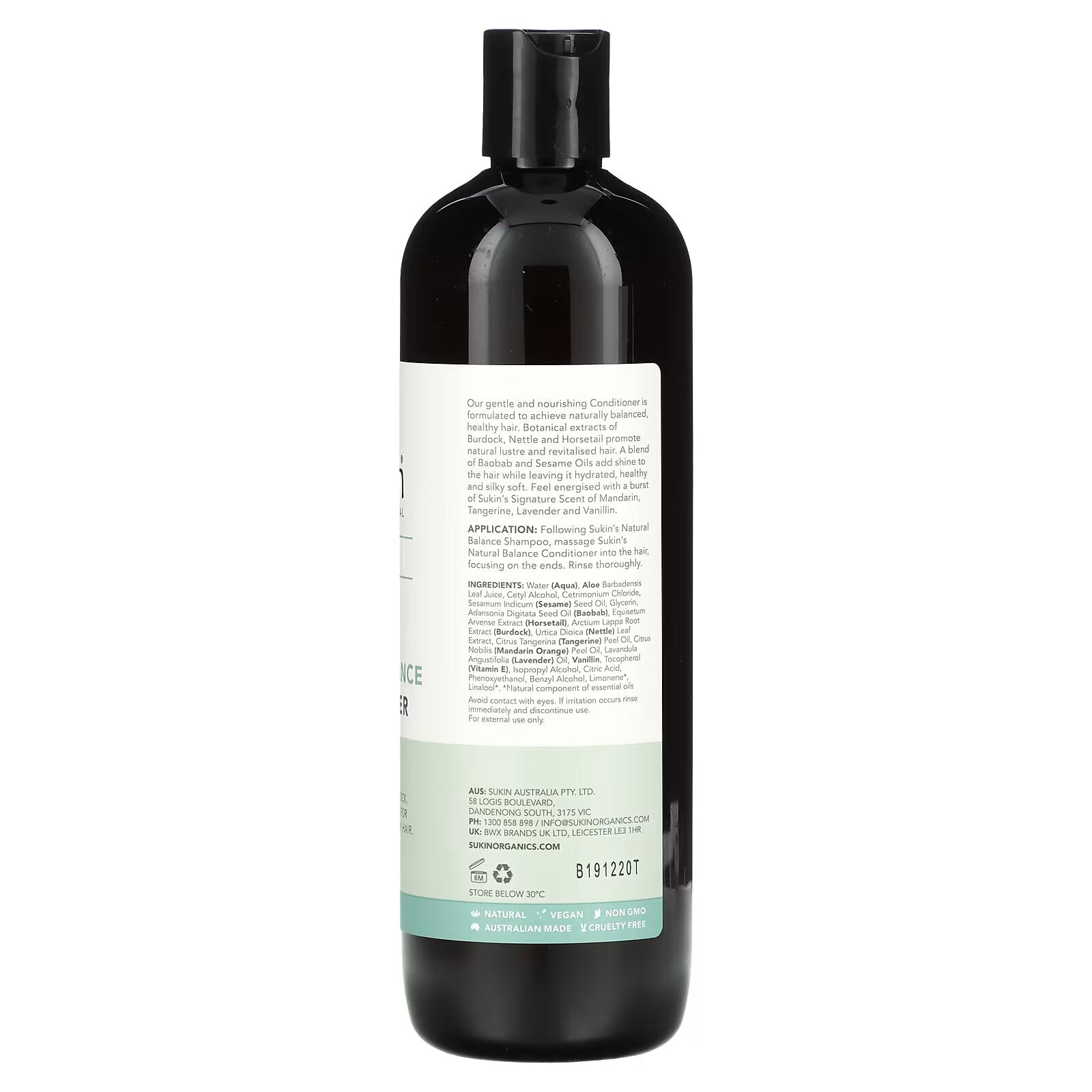 Sukin, Natural Balance Conditioner, Normal Hair, 16.9 fl oz (500 ml)