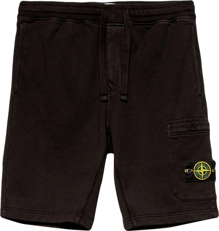 Stone Island Logo Patch Shorts 'Black', black