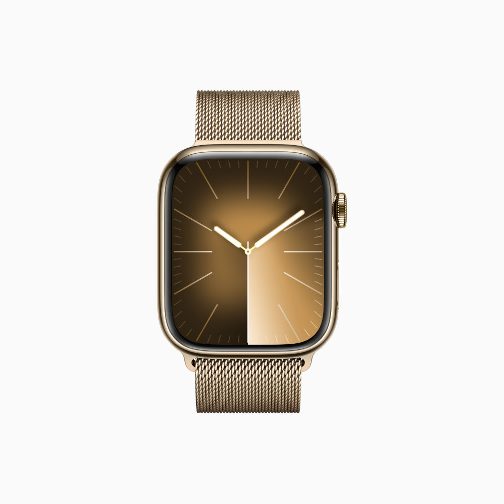 Smartwatch Apple Watch Series 9 (GPS+Cellular), 45 mm, Gold Stainless Steel Case/Gold Milanese Loop