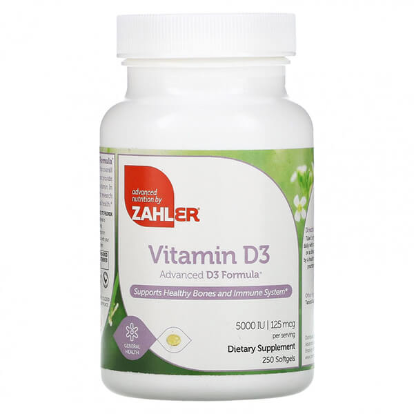 Vitamin D3 Zahler 5000 IU, 250 tablets