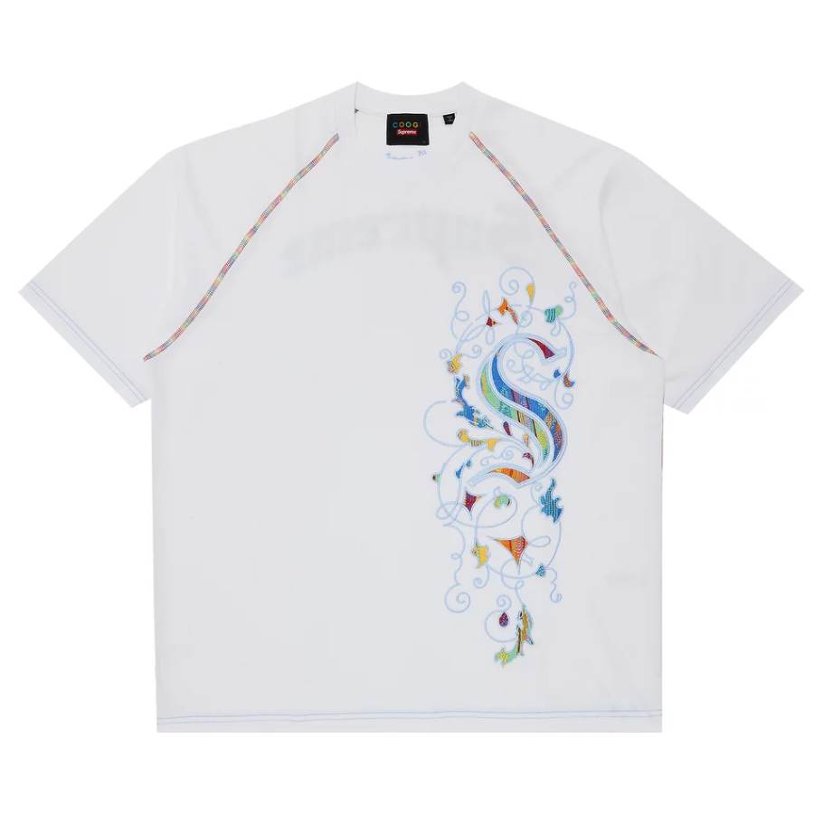 Supreme x Coogi Raglan Short-Sleeve T-shirt, white