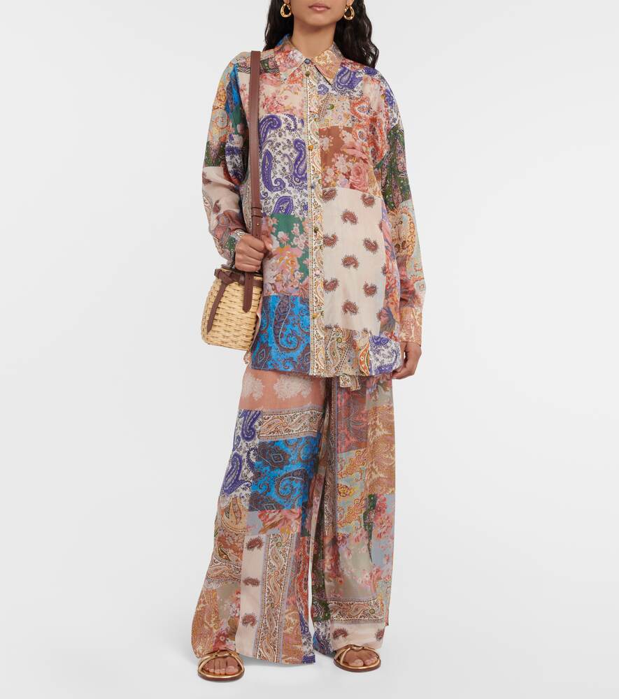 Devi oversized silk patchwork shirt ZIMMERMANN, multi-colored