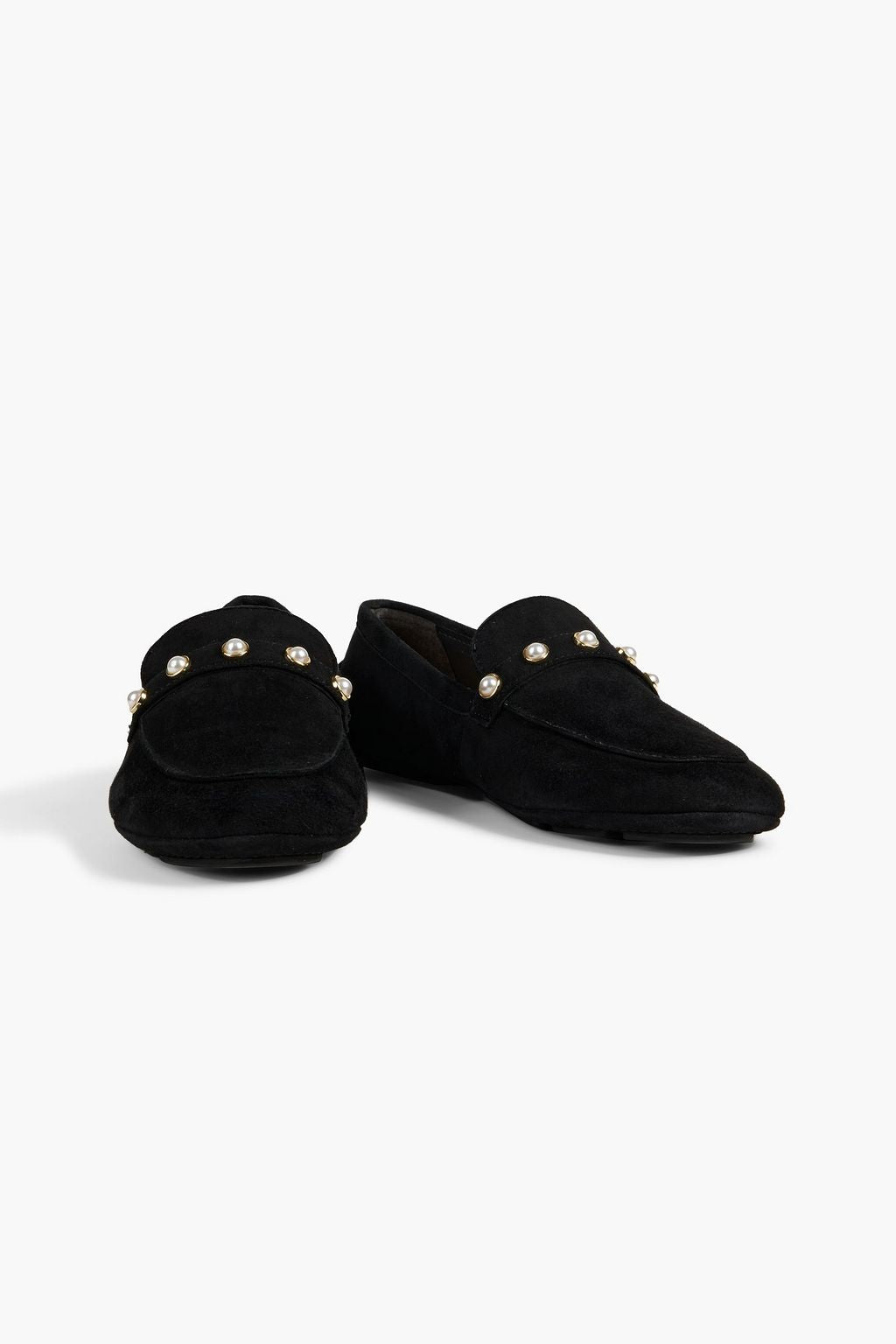 Allpearls suede loafers with embellishment STUART WEITZMAN, black