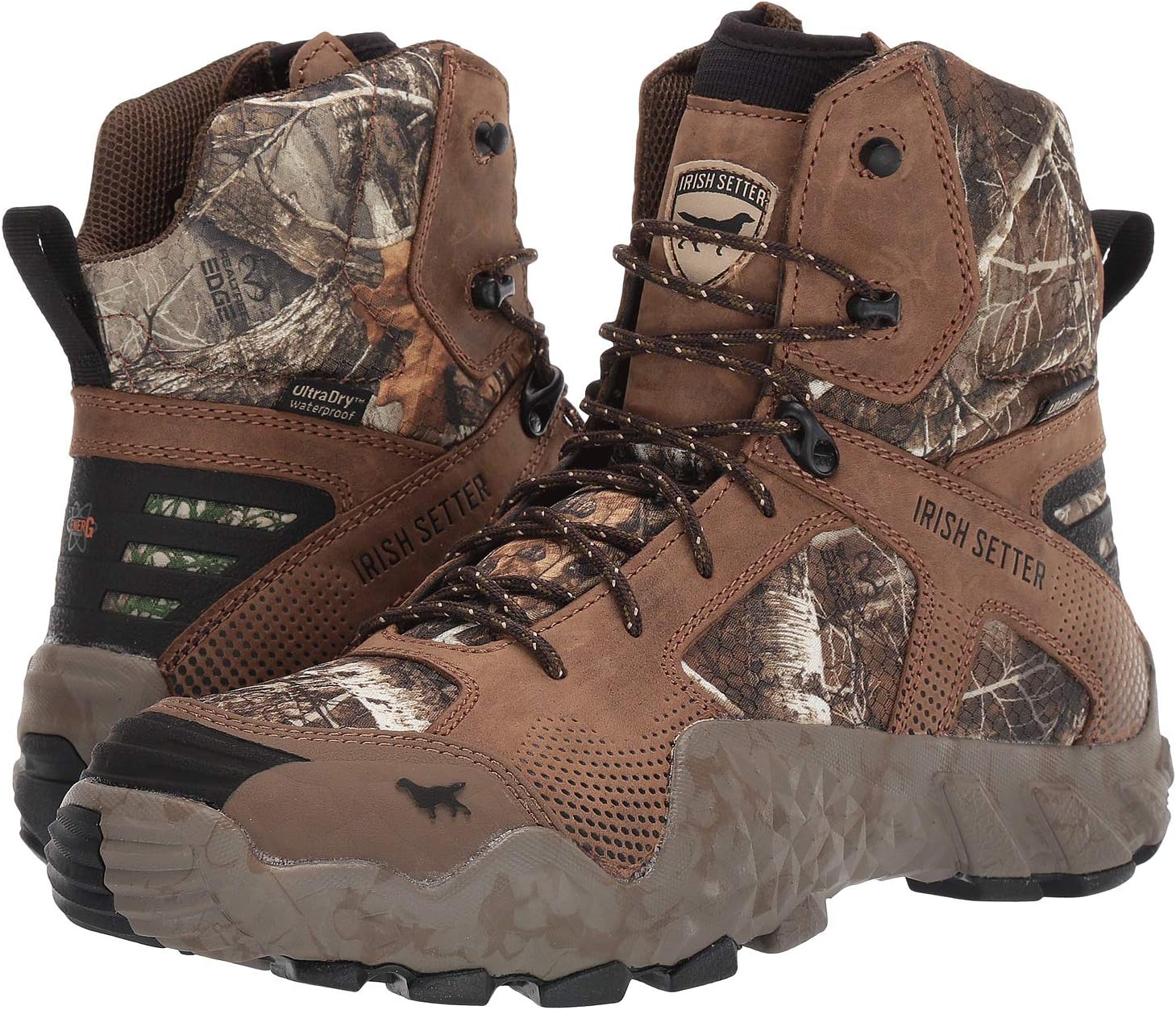 حذاء VaprTrek Irish Setter مقاس 8 بوصات غير معزول ومقاوم للماء في Realtree Edge