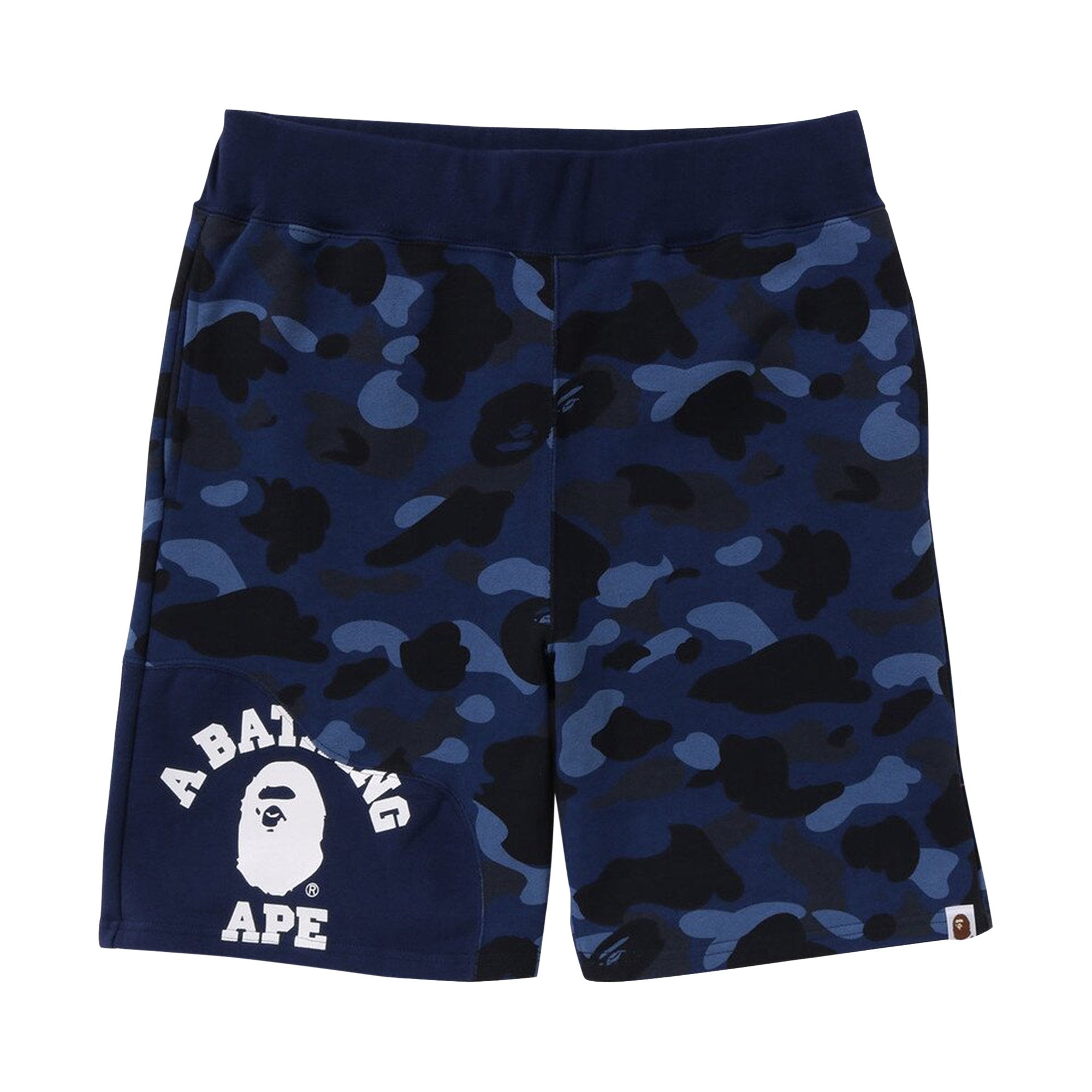 شورت رياضي مموه من BAPE، أزرق داكن