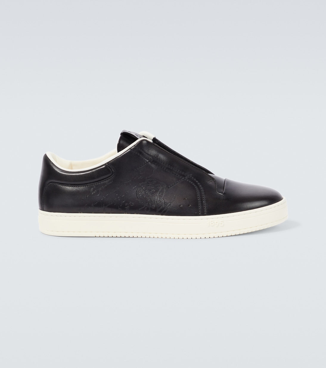 Berluti playtime scritto leather slip-ons, black