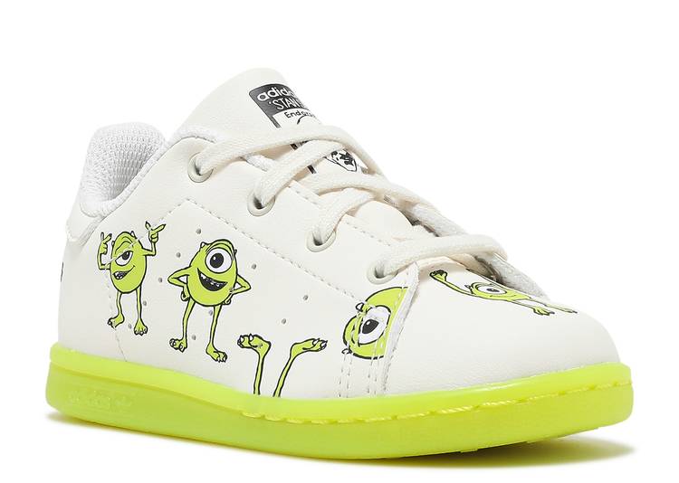 حذاء رياضي Adidas MONSTERS INC. X STAN SMITH INFANT 'MIKE WAZOWSKI'، باللون الأبيض