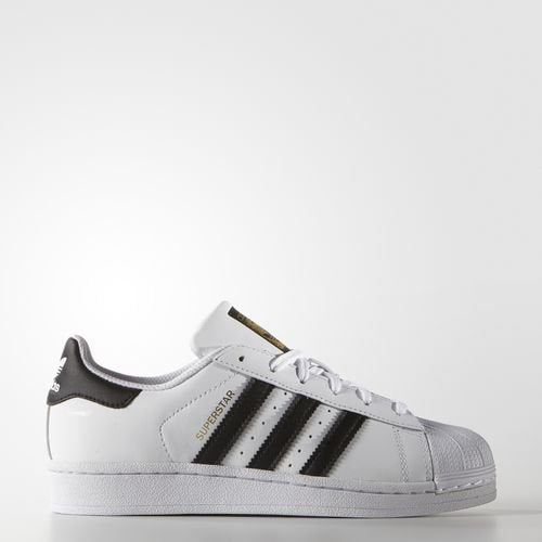 حذاء رياضي Adidas Superstar J 'White Core Black' باللون الأبيض