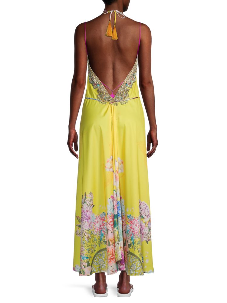 Ranee'S Floral Cami Maxi Dress, Yellow