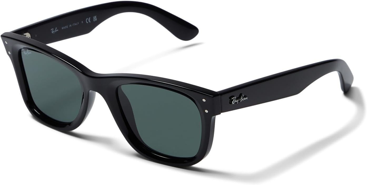 نظارة شمسية 50 مم 0RBR0502S Wayfarer Reverse Ray-Ban، أسود/أخضر غامق