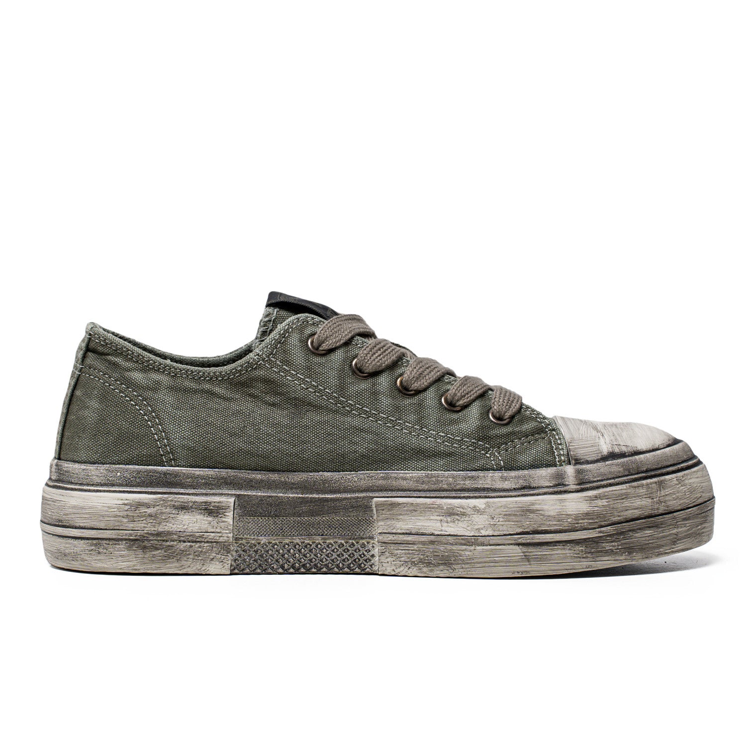 Mengsai canvas low top sneakers, khaki