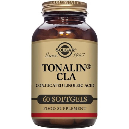 Soft tablets Tonalin Cla, 60 pcs. omega-6 essential fatty acids derived from safflower seed oil, sugar, salt and starch free, Solgar