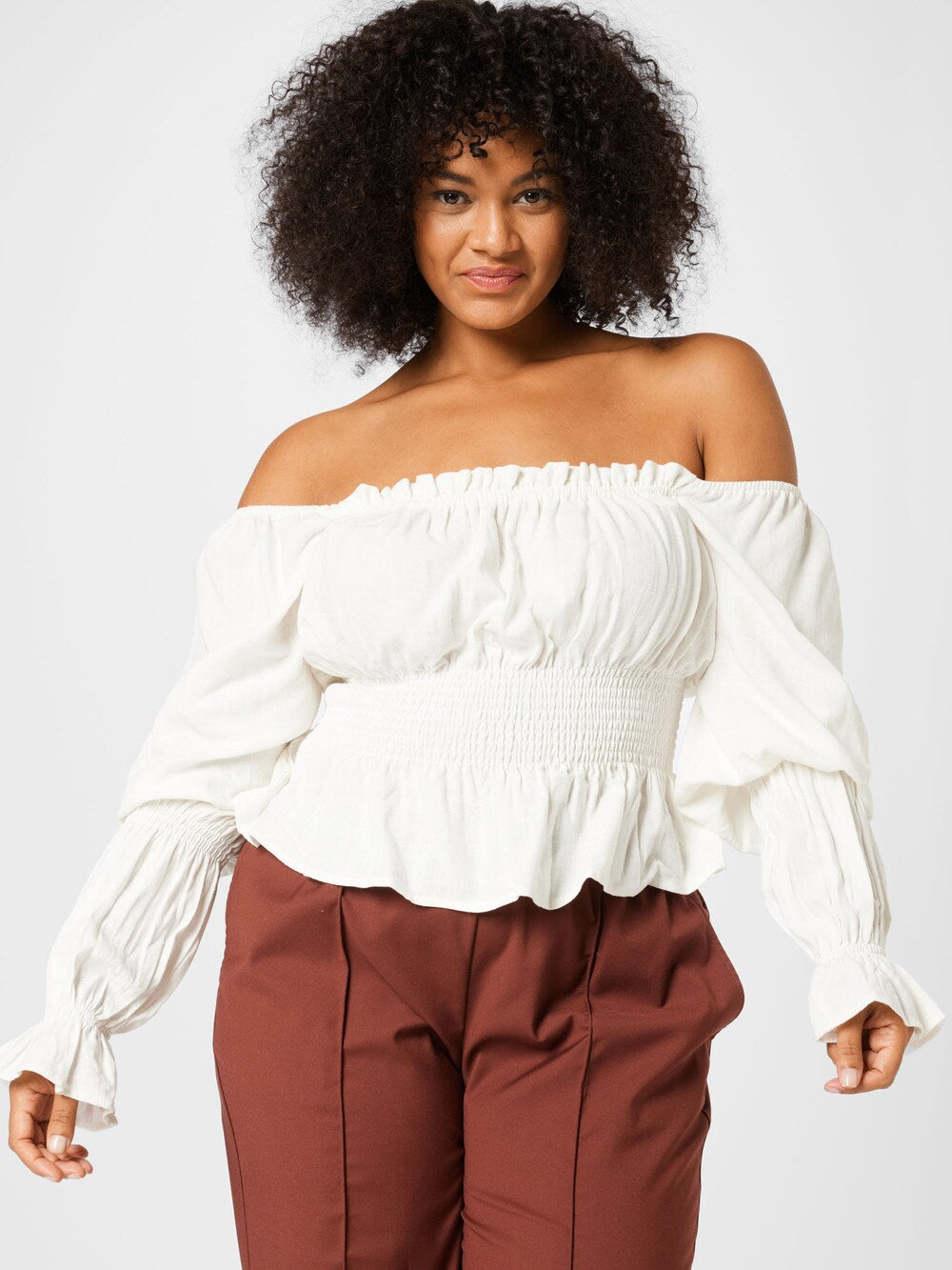 Nasty Gal blouse, white