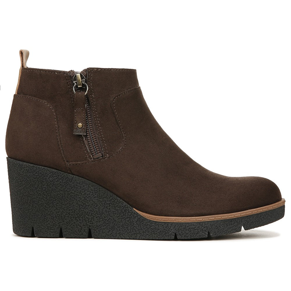 Women's Bianca wedge ankle boots Dr. Scholl'S, dark chocolate