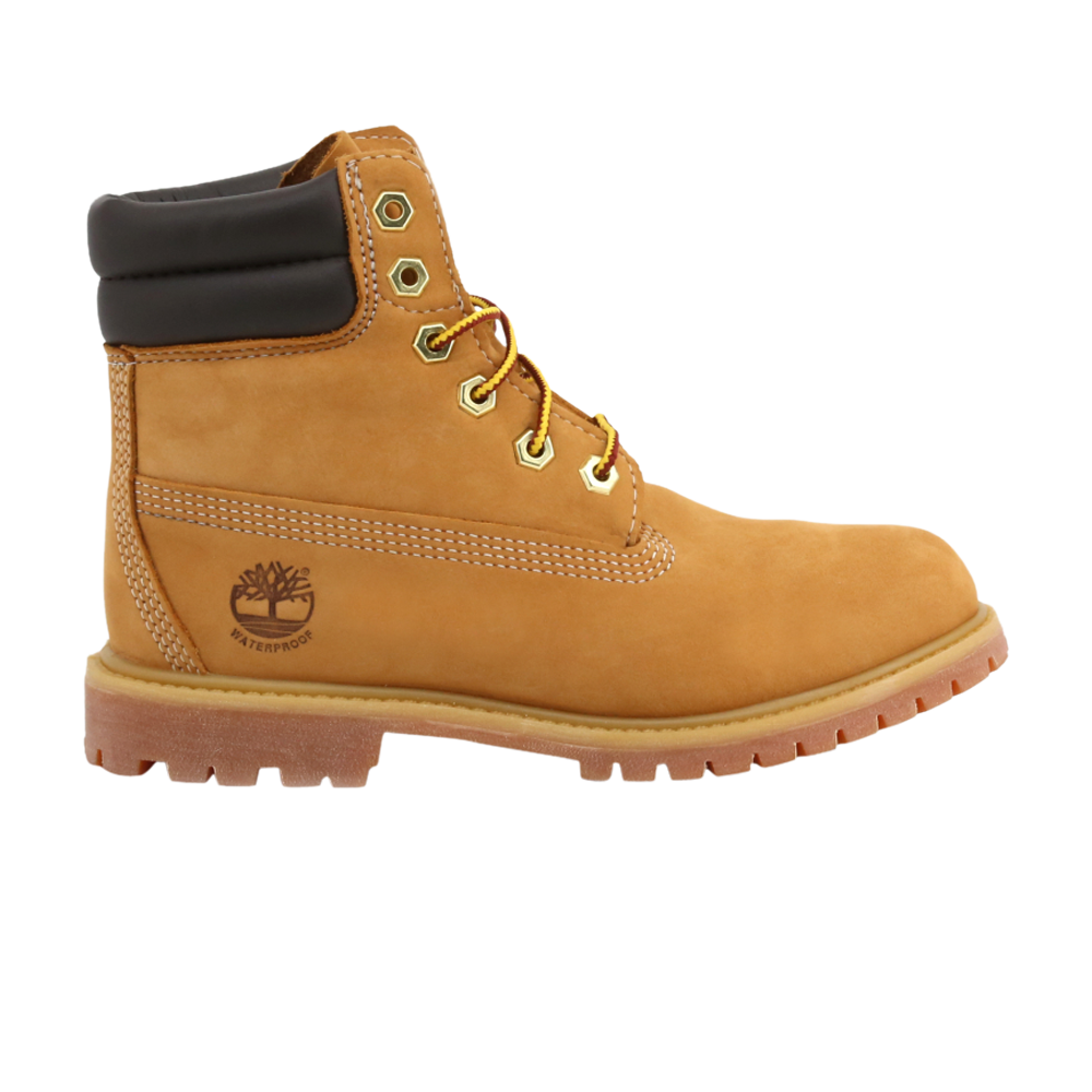 حذاء نسائي مقاس 6 بوصات بياقة مزدوجة من Timberland، بني