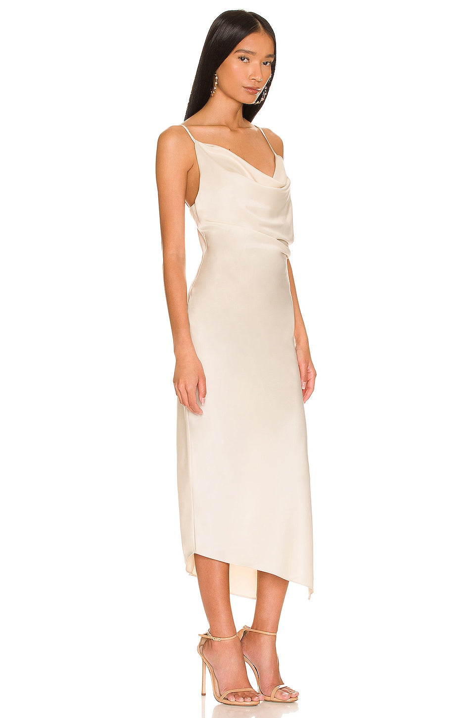 NBD Elora midi dress, Champagne Ivory