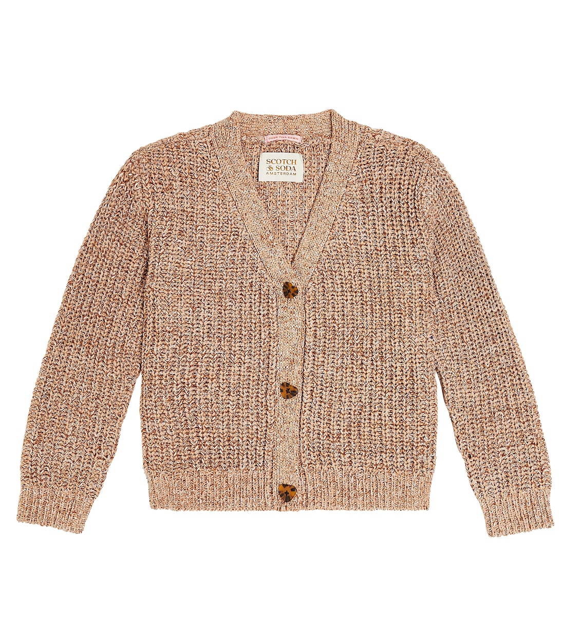 Scotch & Soda Kids Cotton Blend Cardigan, Beige