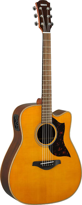 جيتار صوتي ياماها A1R Dreadnought Acoustic Electric مقطوع من خشب الورد الطبيعي العتيق