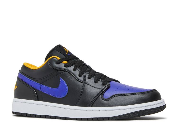 حذاء رياضي AIR JORDAN 1 LOW 'LAKERS'، باللون الأسود