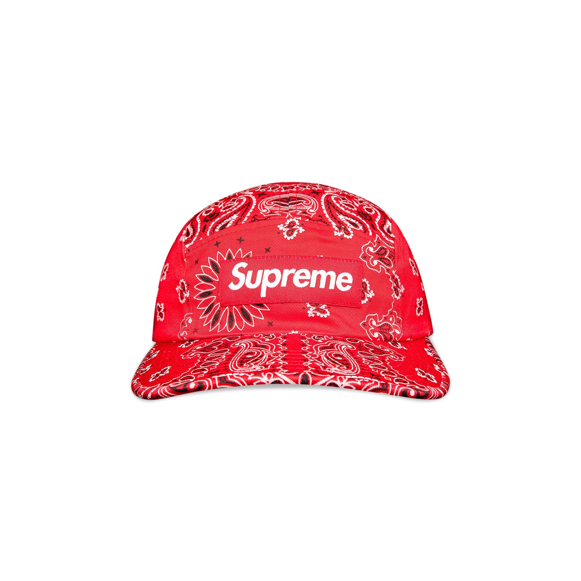 Supreme Bandana Camp Cap Red